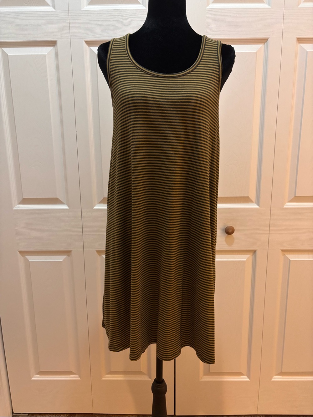 Mossimo Supply Co. Striped Tank Dress in Mustard and Black